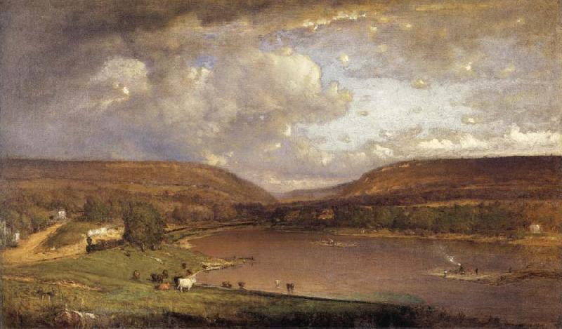 George Inness On the Delaware River Norge oil painting art